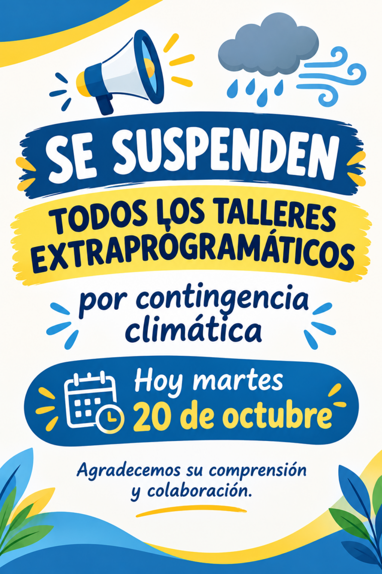 Suspensión de talleres por clima